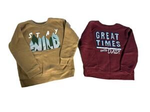 Garanimals Boys Sweatshirt Bundle 4T 5T Stay Wild Great Times with Dad Pullover